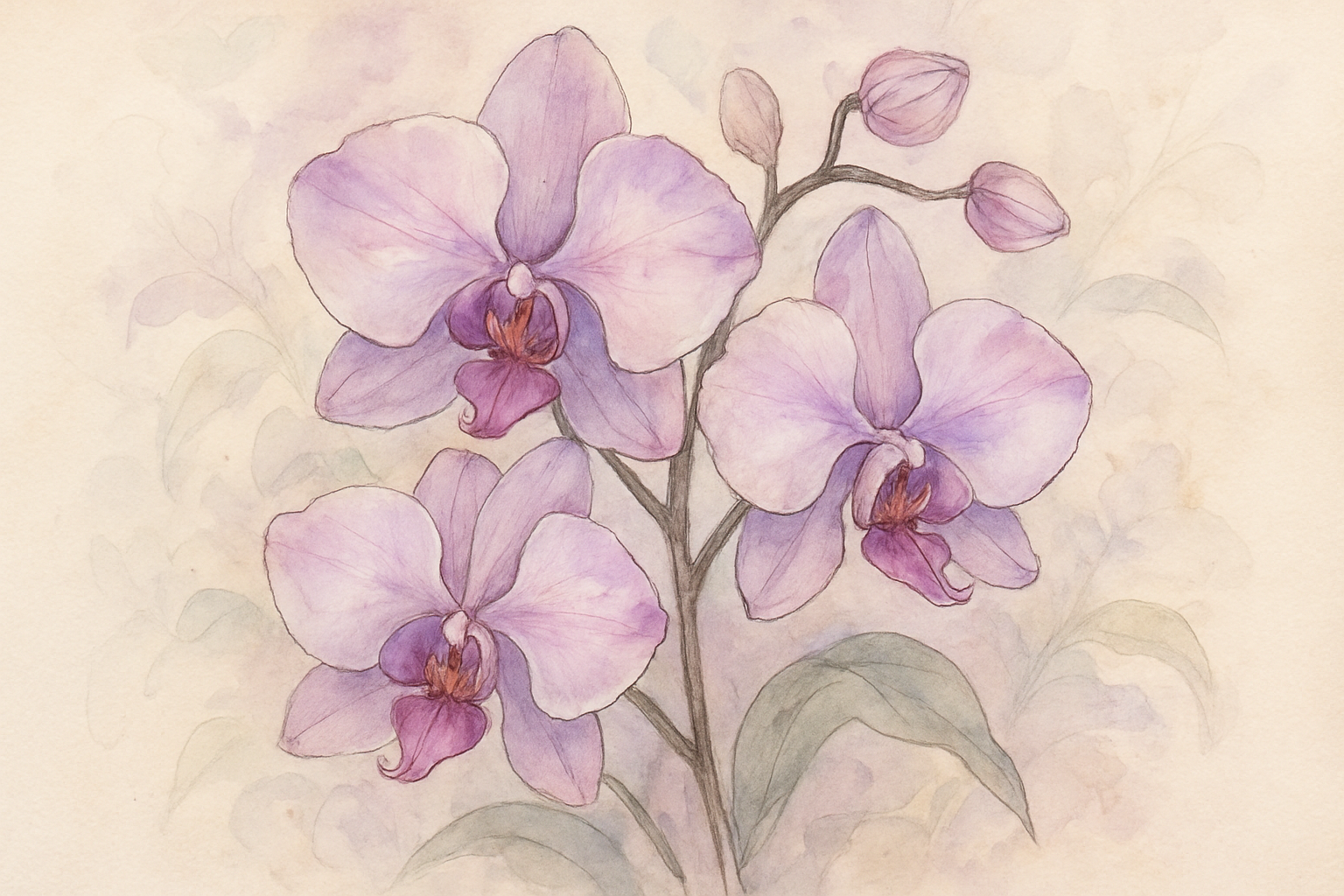 Generate Orchid Botany with artistic impression