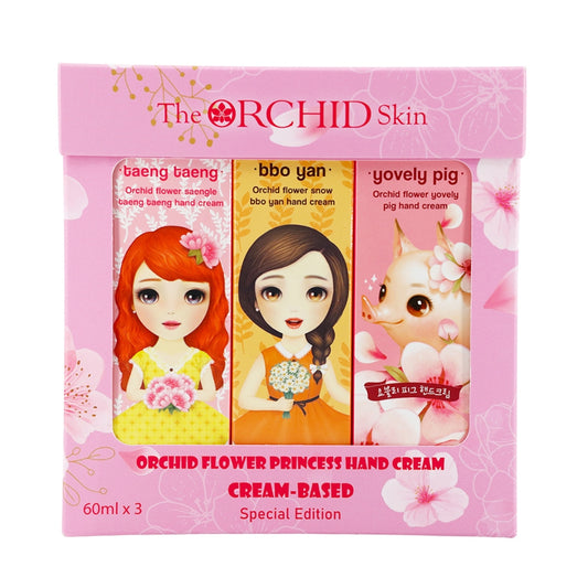 Seasonal & Limited-Edition Bundle - The ORCHID Skin Hand Cream Gift Set, 1 Box of Hand Mask and Apple Soft Peeling Gel
