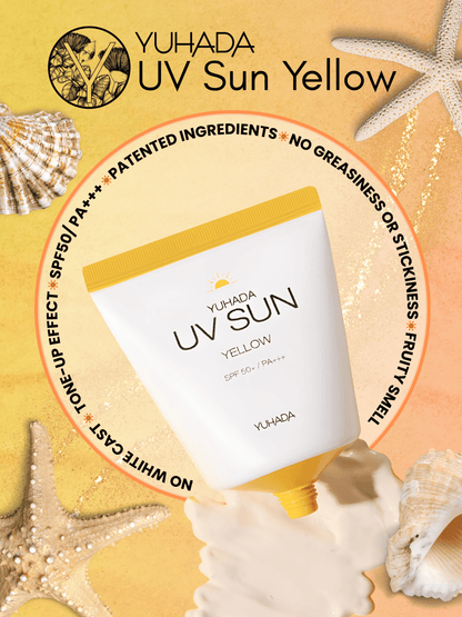 YUHADA UV Sun Yellow (50ml) - Non-Greasy Hydrating Sunscreen For All Day Shielding