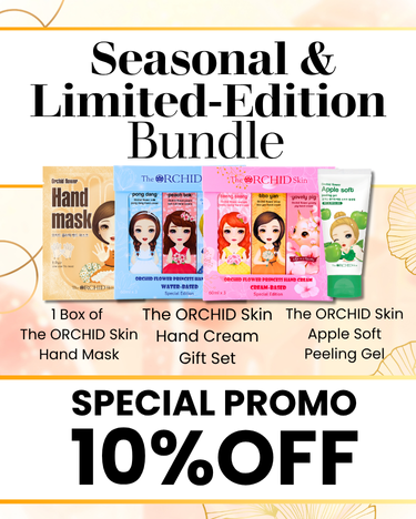 Seasonal & Limited-Edition Bundle - The ORCHID Skin Hand Cream Gift Set, 1 Box of Hand Mask and Apple Soft Peeling Gel
