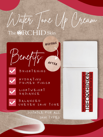 The ORCHID Skin Water Tone Up Cream 35ml – Lightweight Radiance & Hydrating Primer Finish