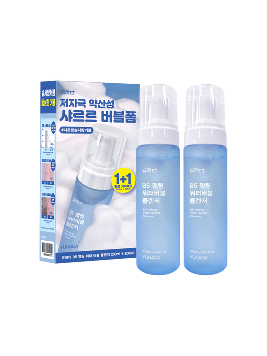 YUHADA B5 Melting Water Bubble Cleanser Twin Pack 200ml